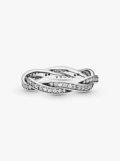 Anillo trenzado reluciente