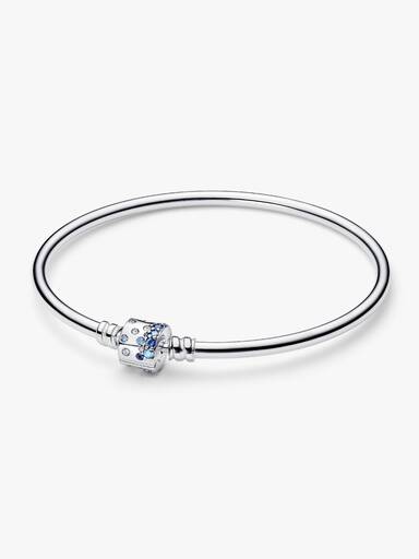 Brazalete Rígido con broche de barril brillante