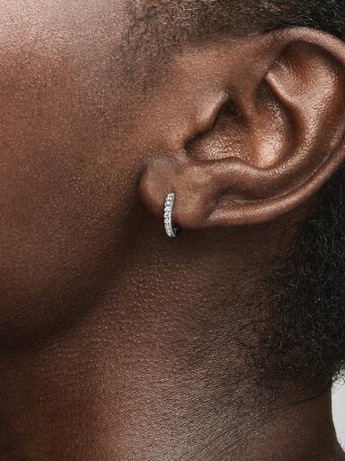 Aretes de aro Abrazo Brillante