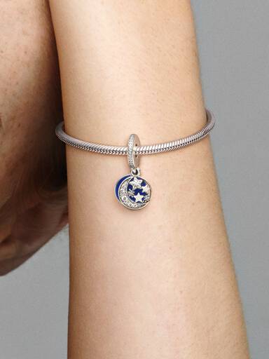 Charm colgante Luna y cielo azul