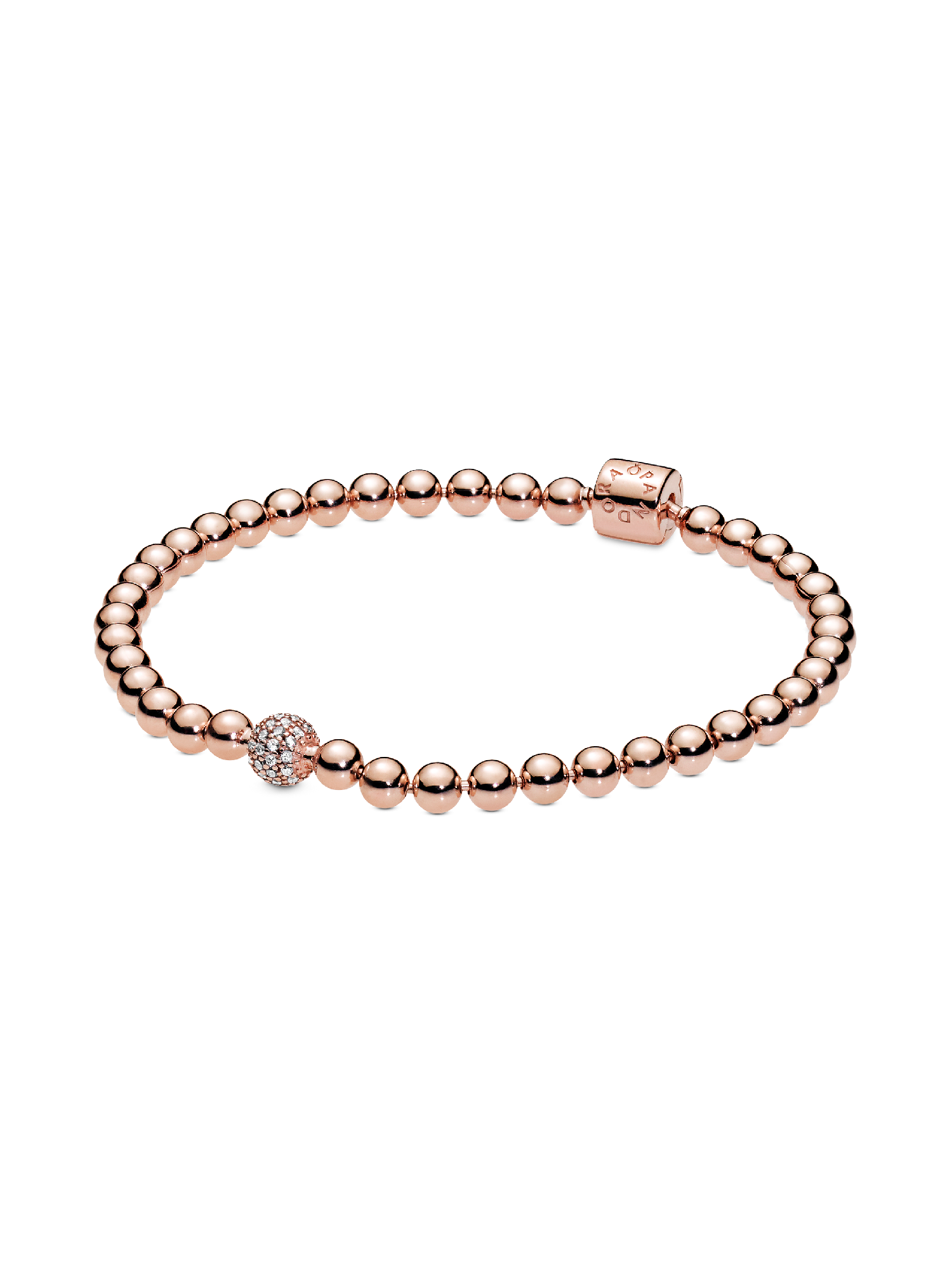 Brazalete de cuentas y pavé