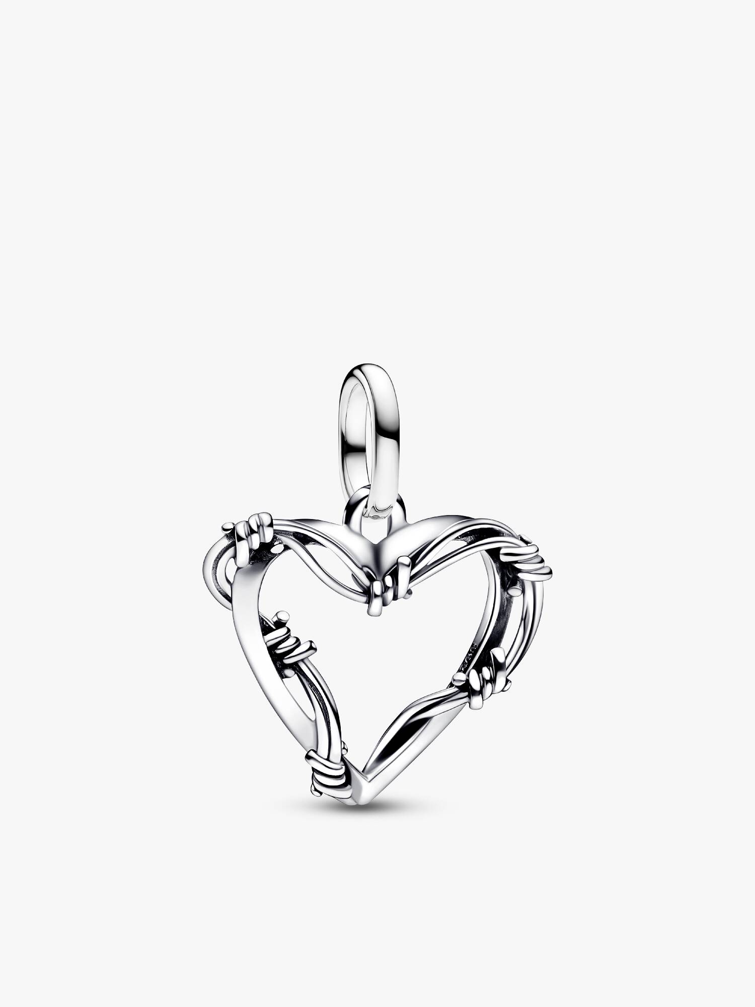 Charm Medallón Corazón de alambre
