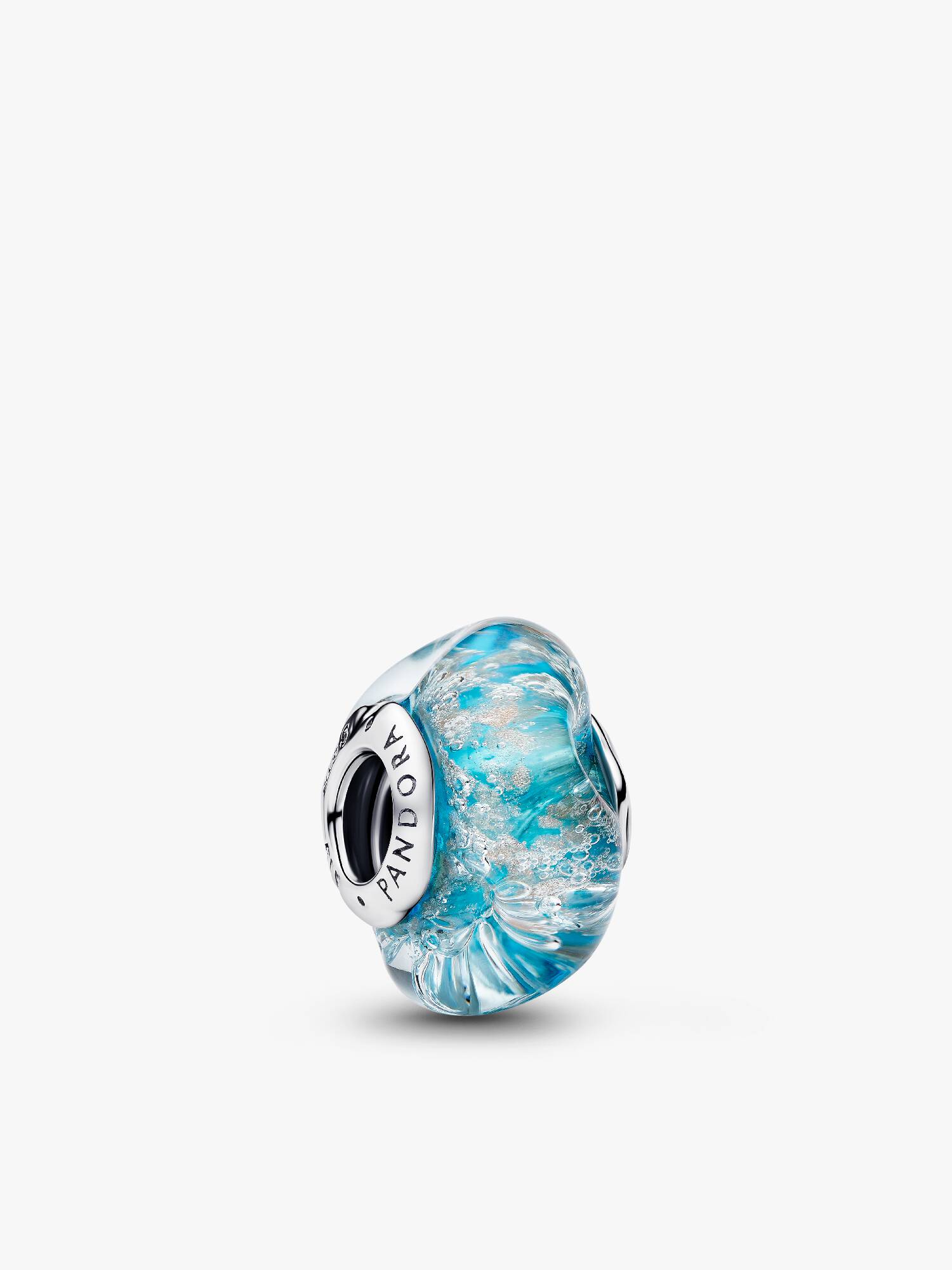 Charm Cristal Murano turquesa y brillo