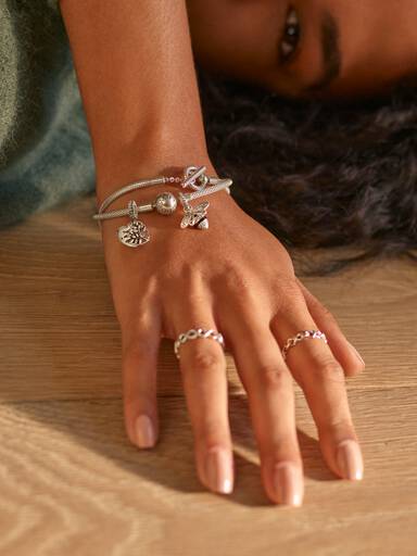 Family tree sterling silver and 14k dangle