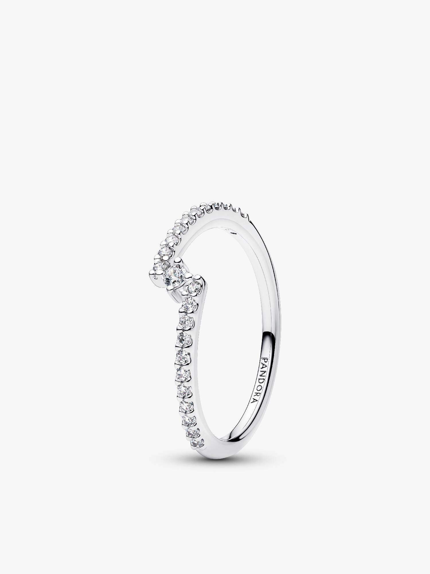 Anillo dividido en pavé deslumbrante