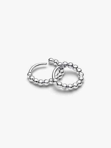 Aretes Huggie con cuentas