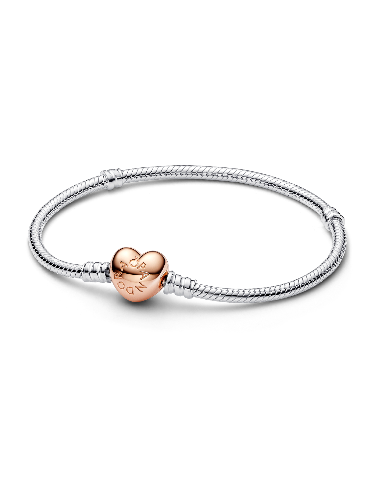 Brazalete cadena de serpiente y corazón