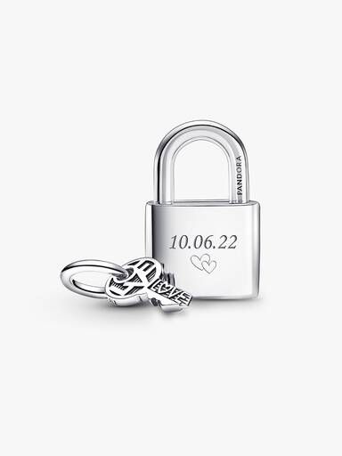 Charm colgante Candado y llave