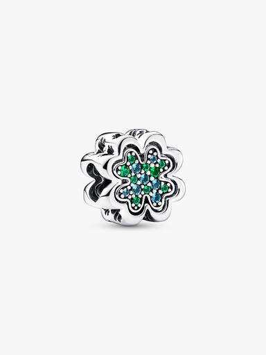 Charm Divisible de Trébol de Cuatro Hojas