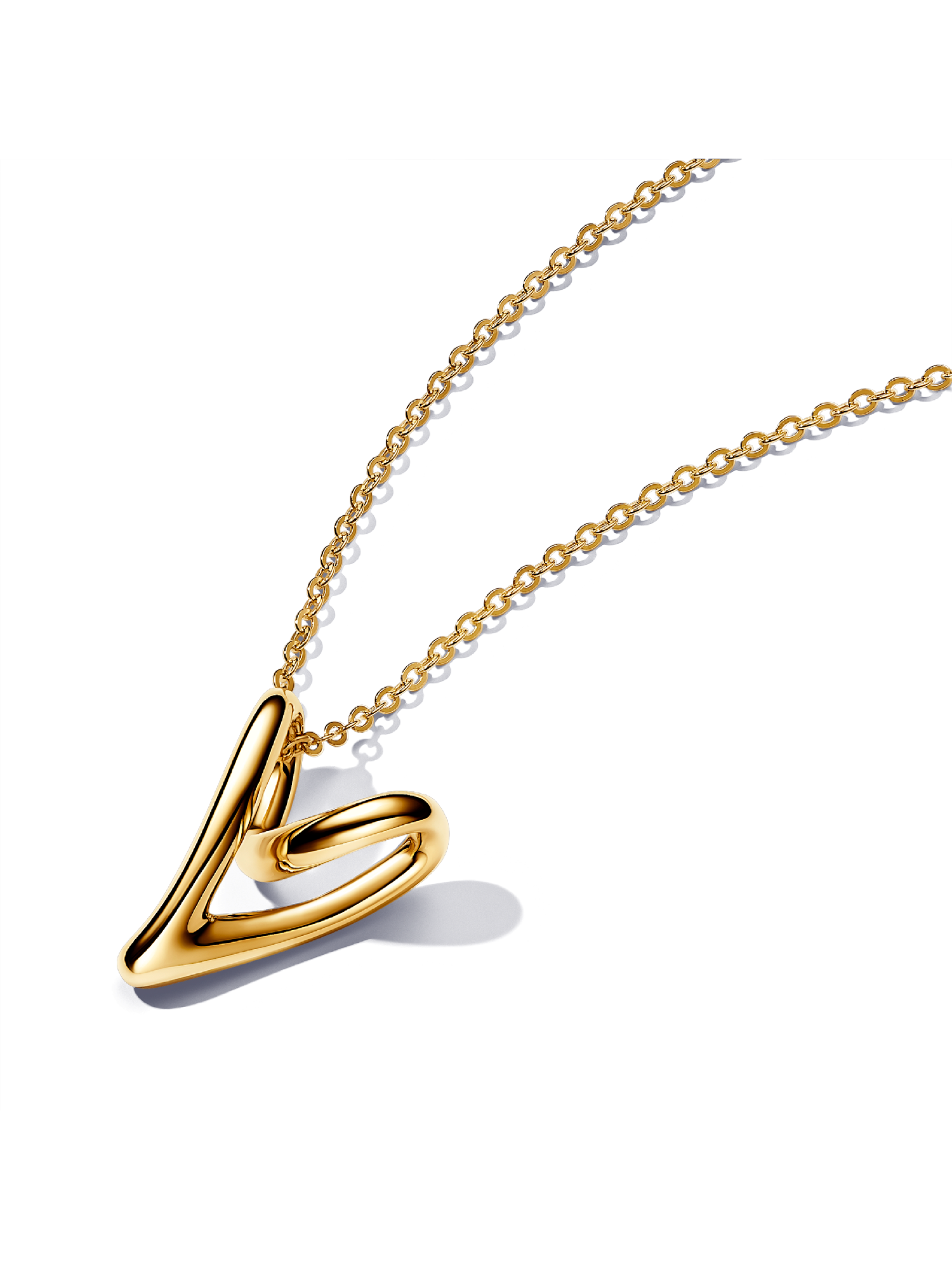 Collar con colgante corazón con forma orgánica