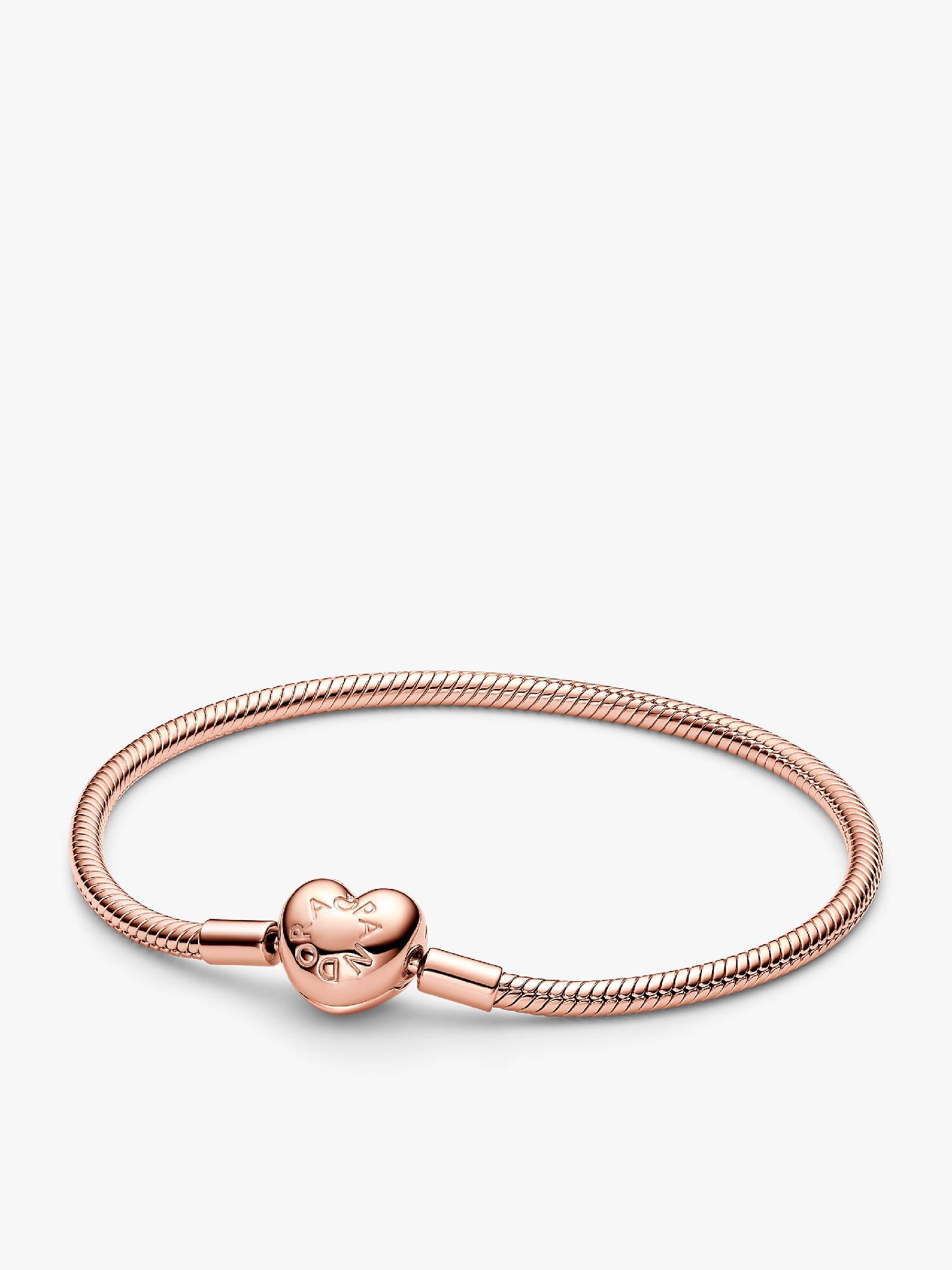 Brazalete cadena de serpiente con broche de corazón