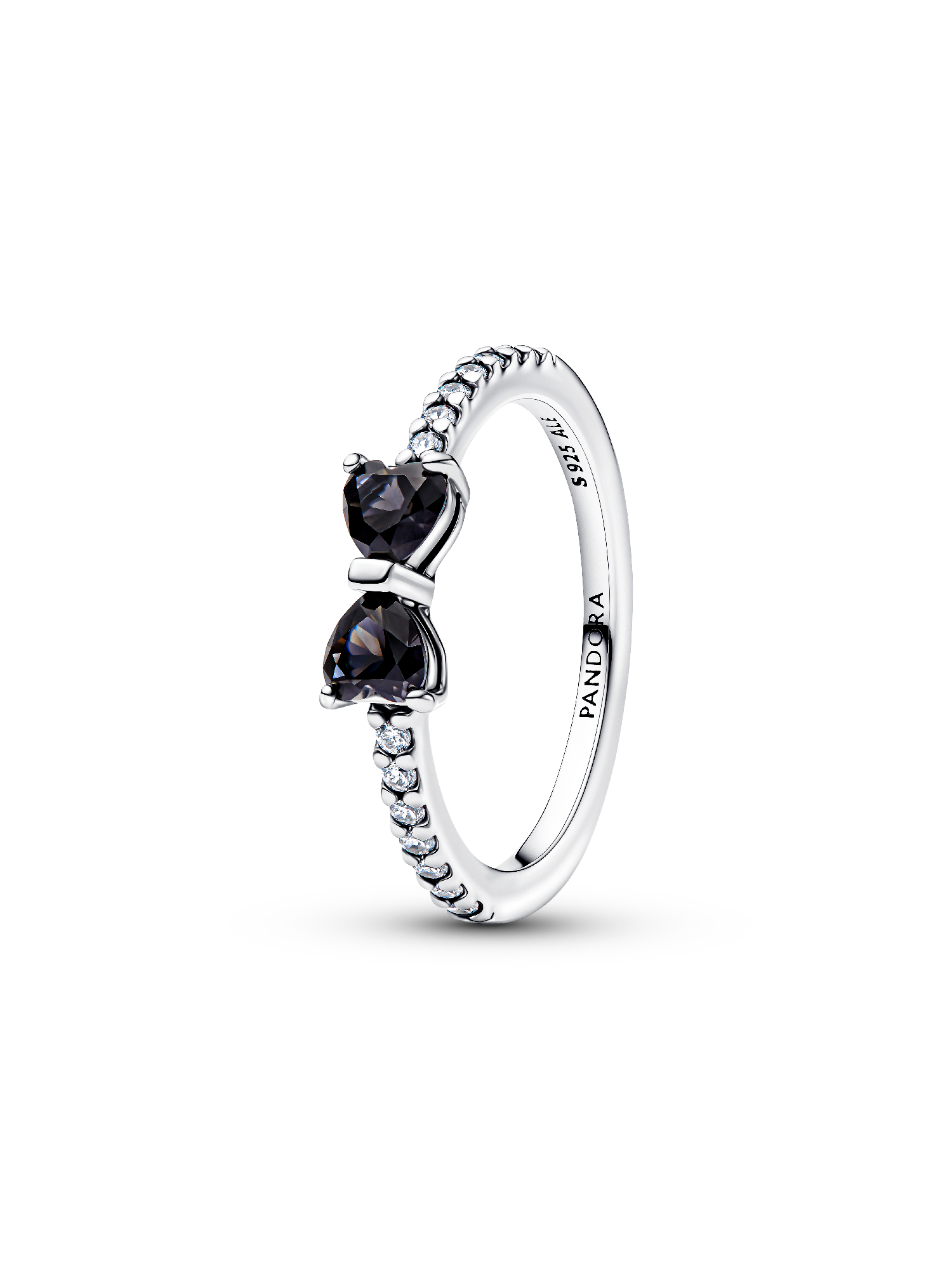 Anillo Moño negro brillante