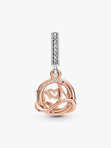 Charm colgante de dos tonos Mamá