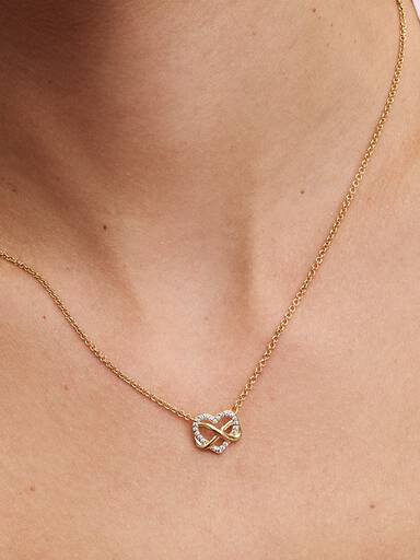 Collar collier Corazón infinito Brillante