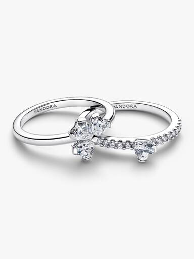 Anillo divisible Trébol de la suerte brillante