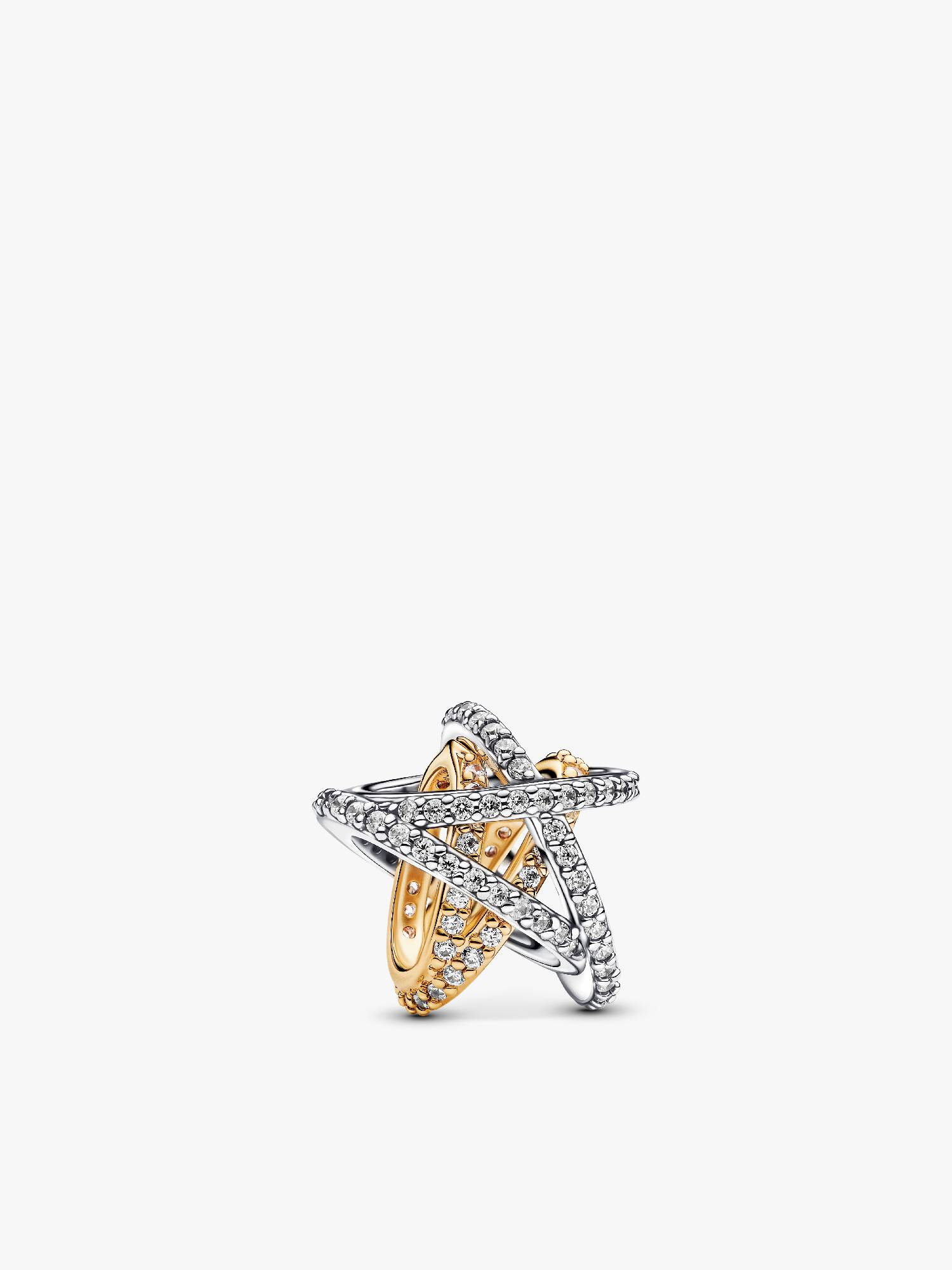 Charm Estrella Cruzada Brillante