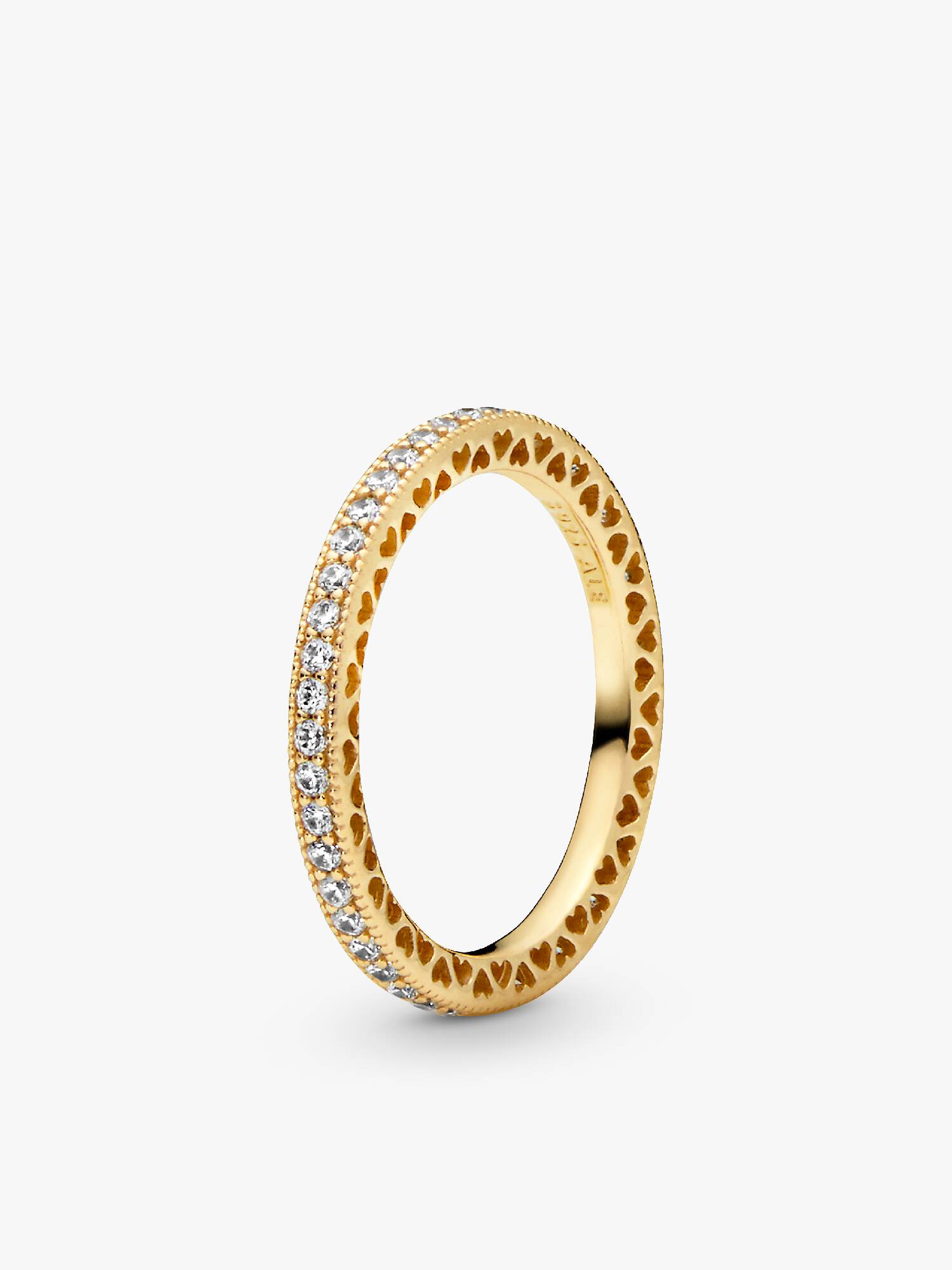 Anillo corazones con brillo