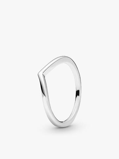 Set de Anillos Wishbone Corazón Brillante