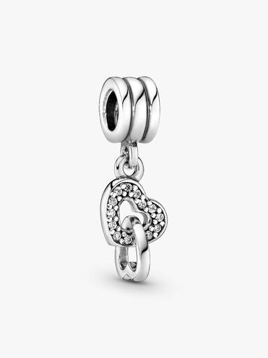 Charm colgante Corazones entrelazados