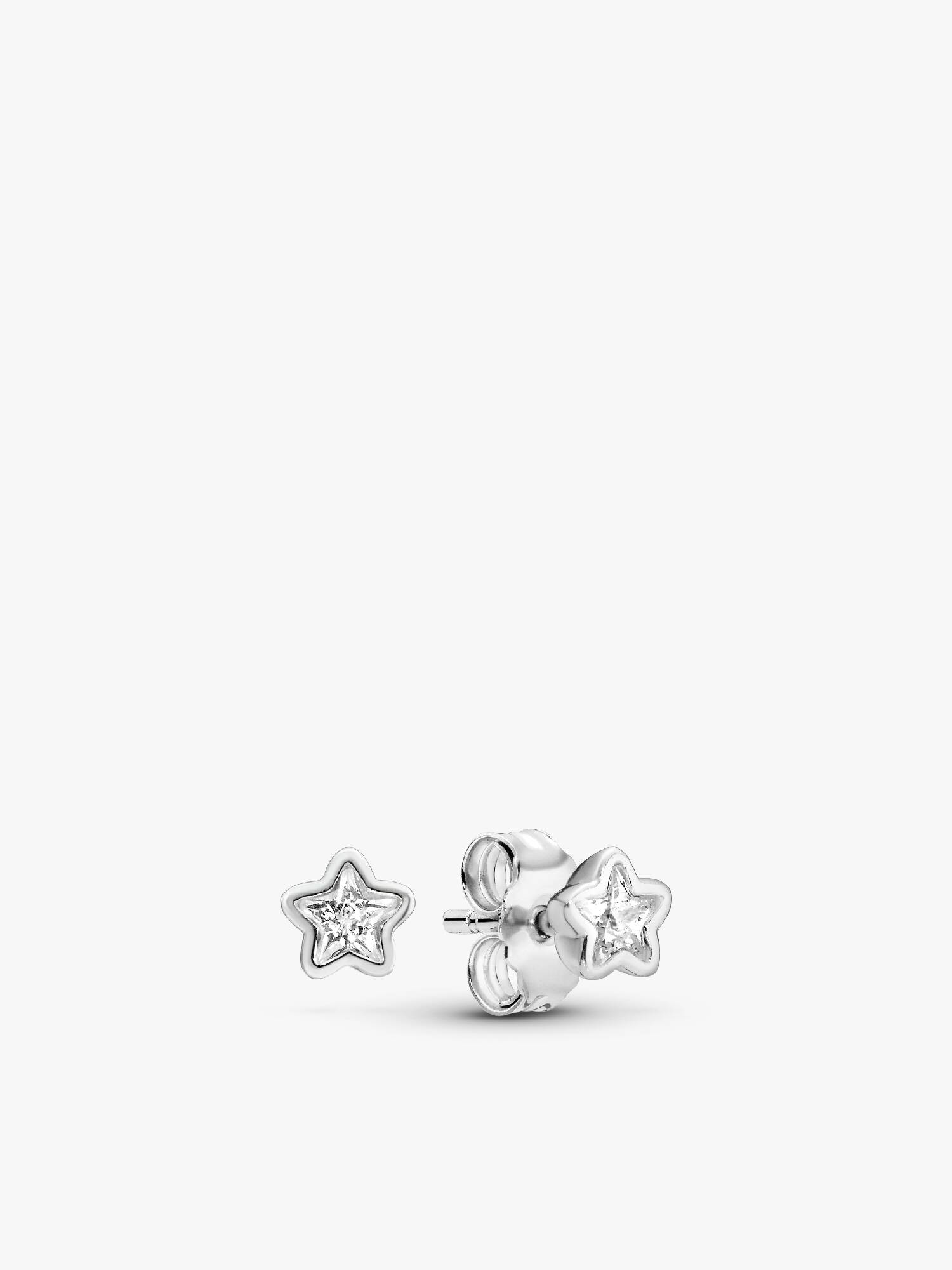 Aretes de botón Estrella Centelleante