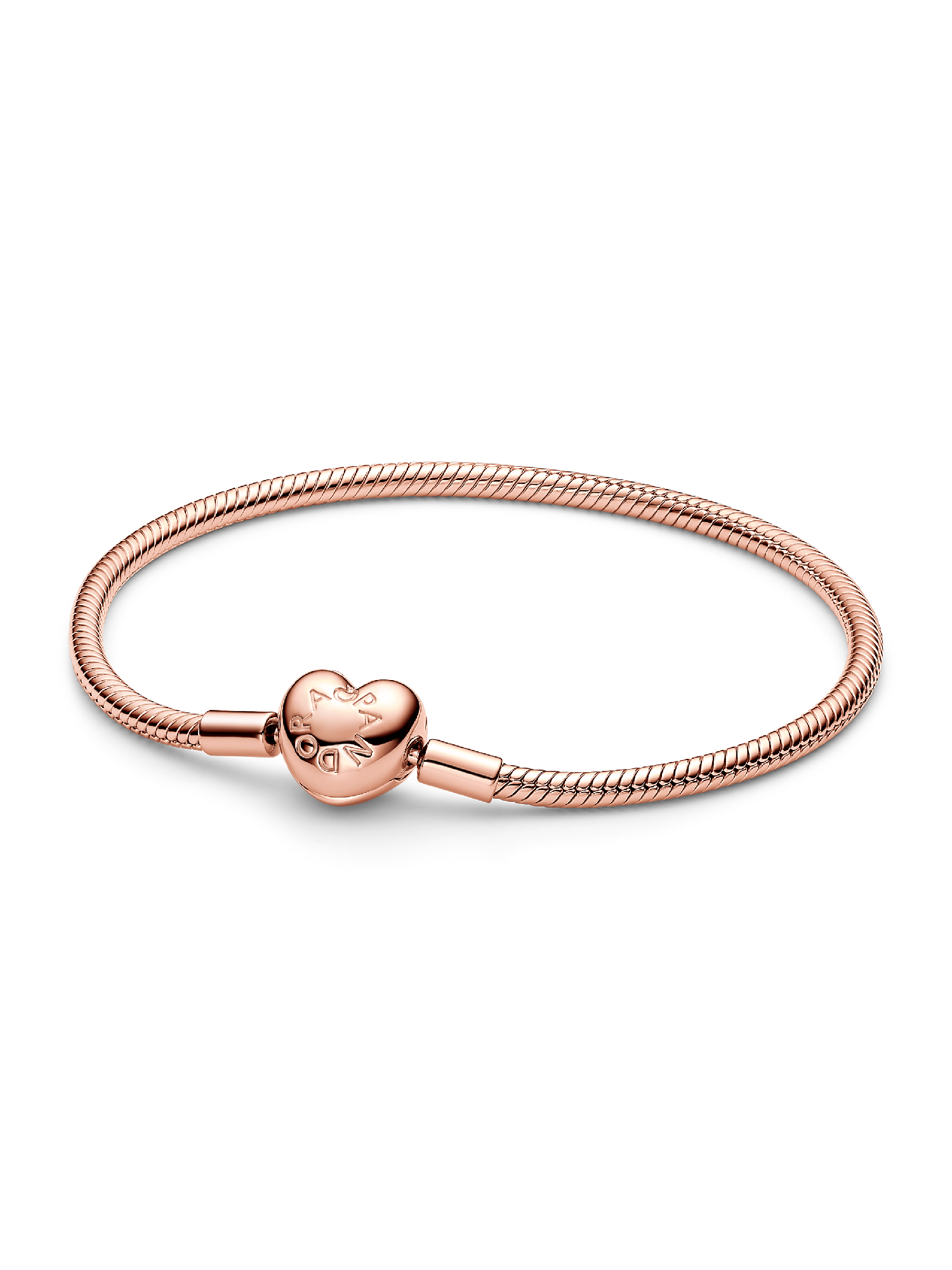 Brazalete cadena de serpiente con broche de corazón