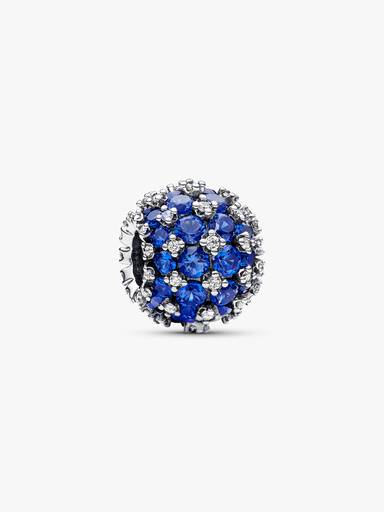 Charm Azul Redondo Pavé Brillante