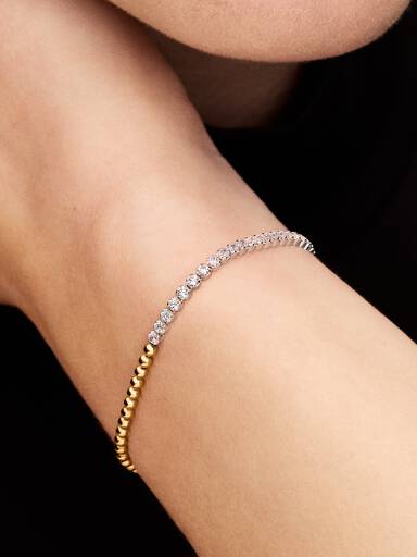Brazalete de tenis con cuentas