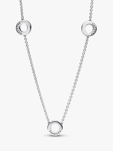 Collar de Cadena Círculos de Pavé
