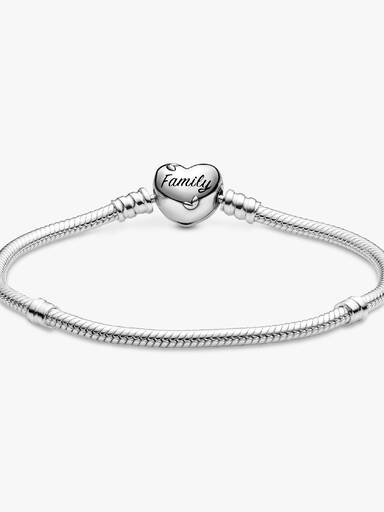 Brazalete cadena de serpiente con broche de corazón árbol de la familia