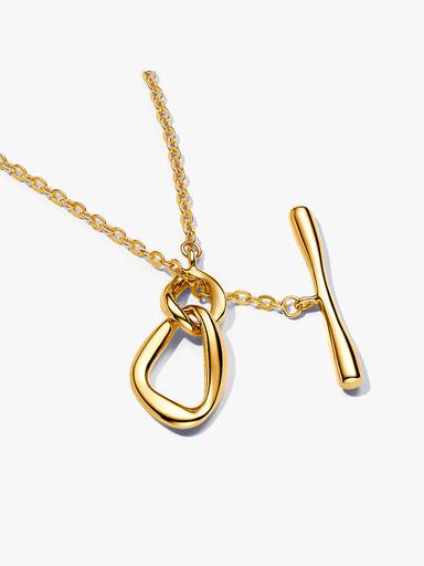 Collar de círculos de forma orgánica con barra en T