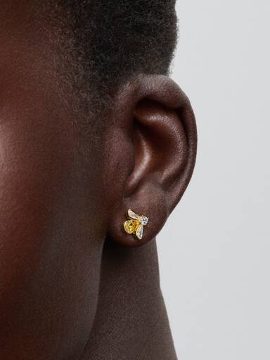 Aretes de botón Abeja miel