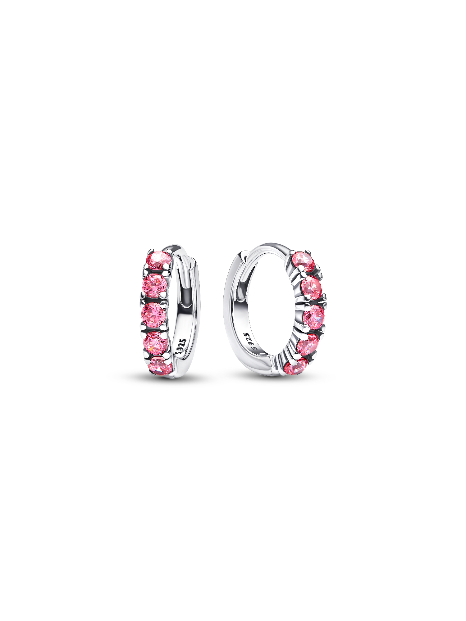Aretes Huggie rosa