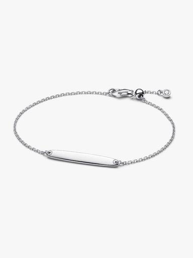 Brazalete de cadena con barra grabable