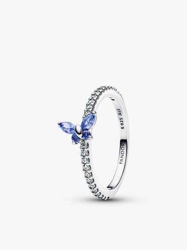 Set de Anillos de Amistad Mariposa Brillante