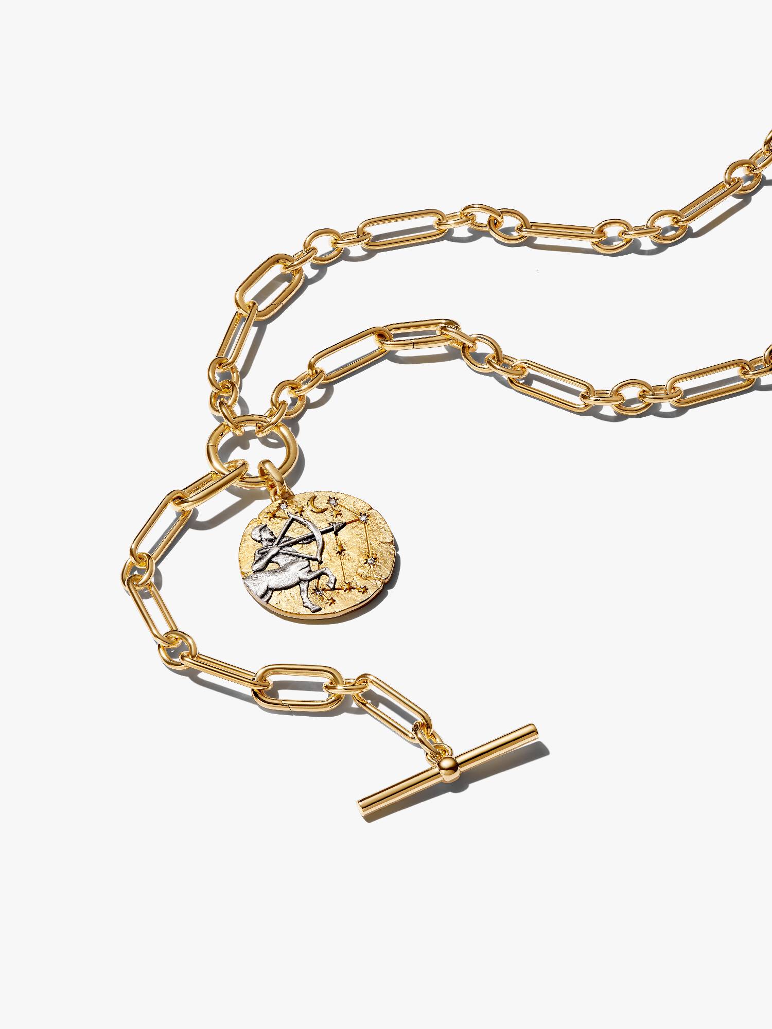 Set de Collar con Medallón grande Sagitario 