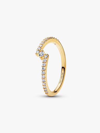 Anillo dividido en pavé deslumbrante