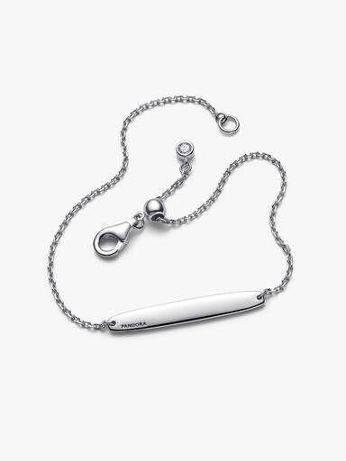 Brazalete de cadena con barra grabable