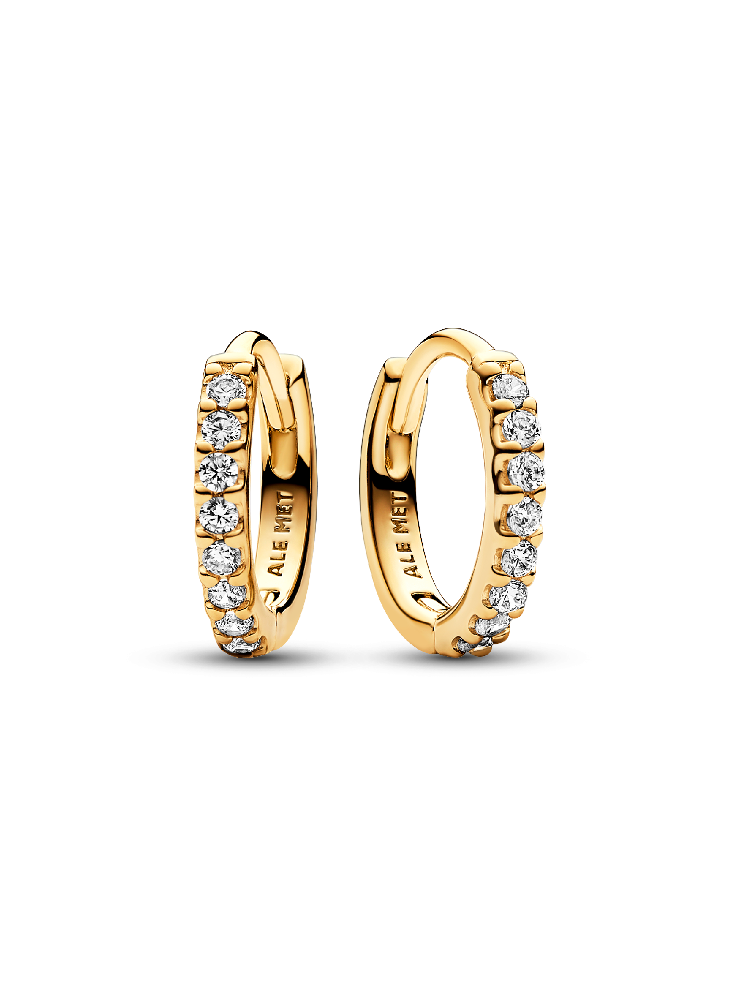 Aretes de aro Abrazo Brillante