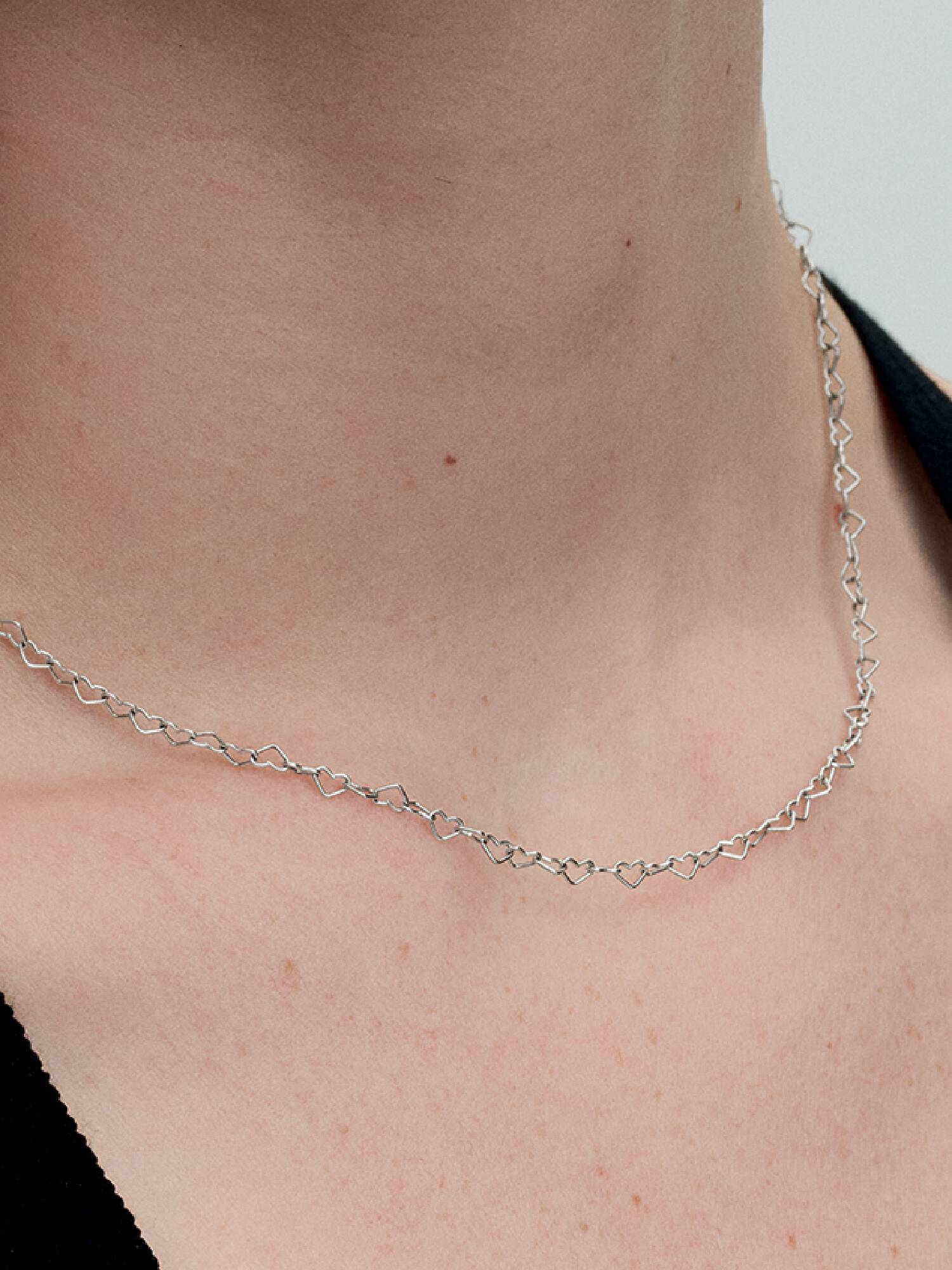 Collar Collier Corazones entrelazados