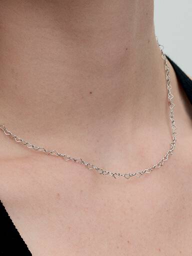 Collar Collier Corazones entrelazados
