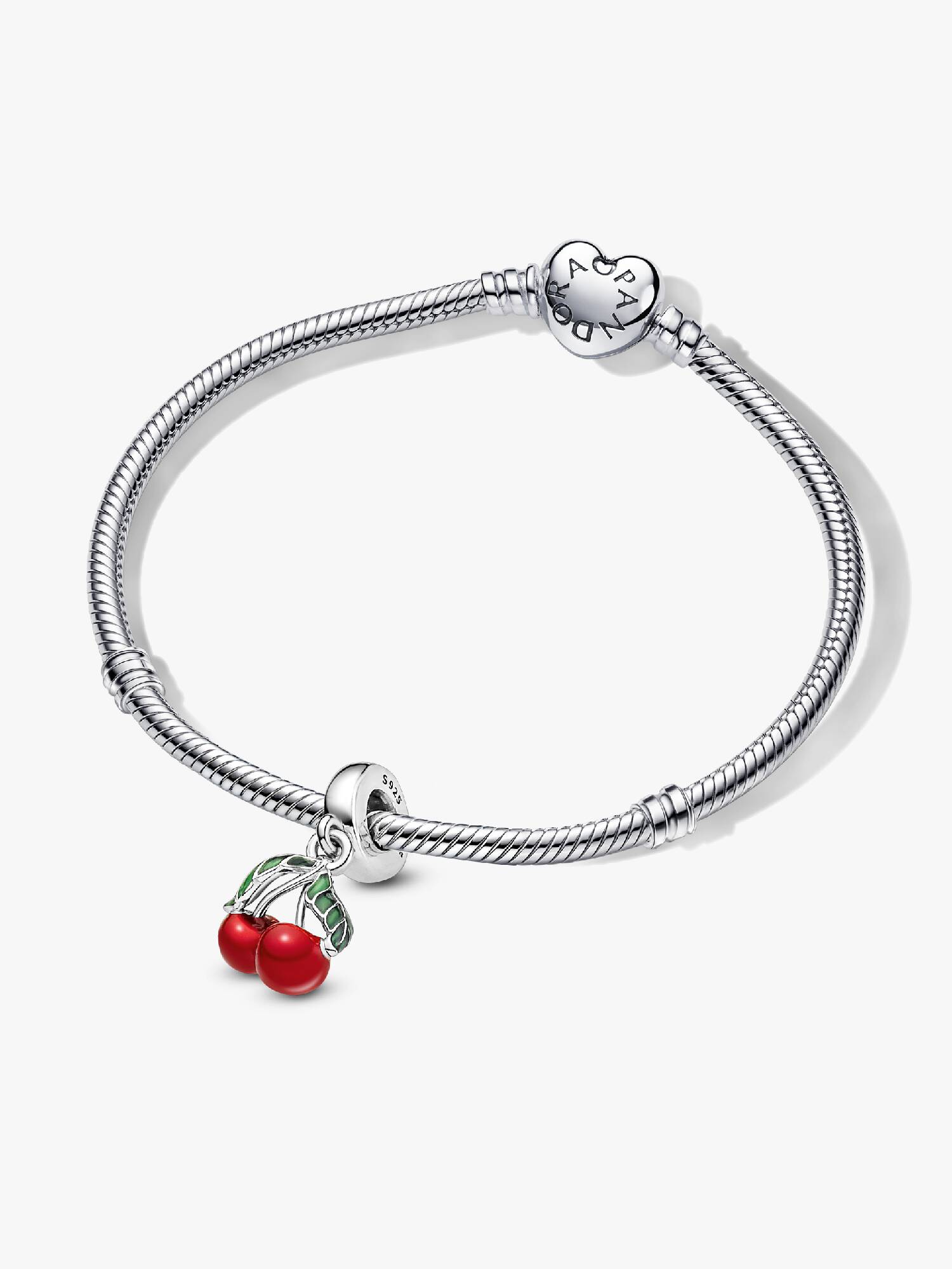Set de Pulsera con Charm Colgante de Cereza