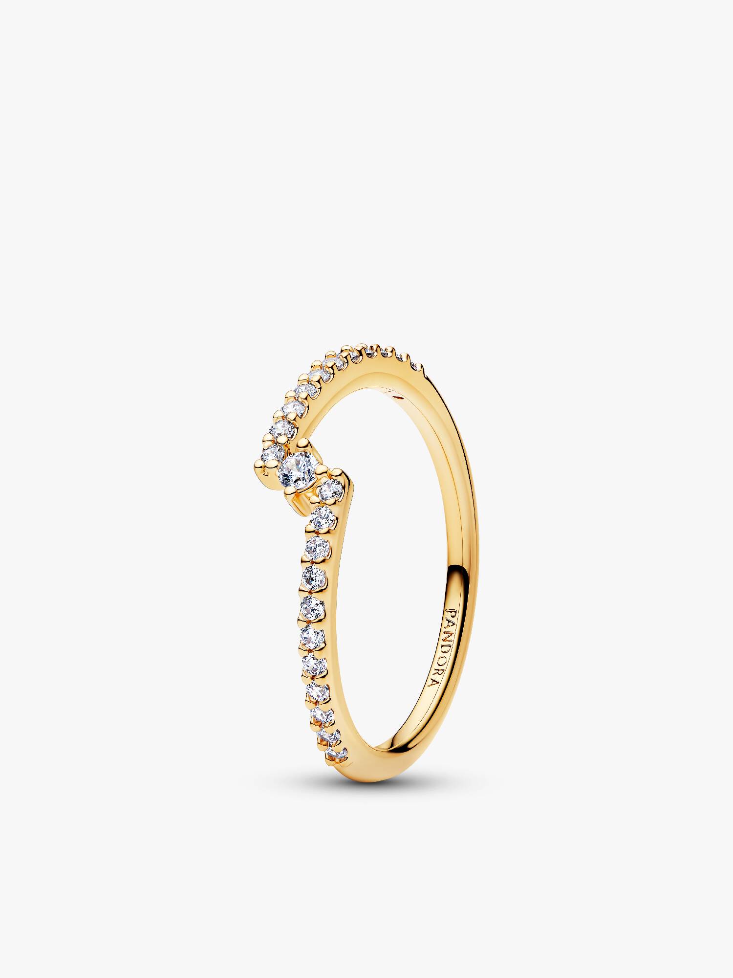 Anillo dividido en pavé deslumbrante