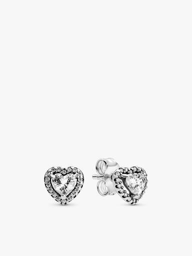 Conjunto de regalo con collar, pendientes y anillo corazón Elevado