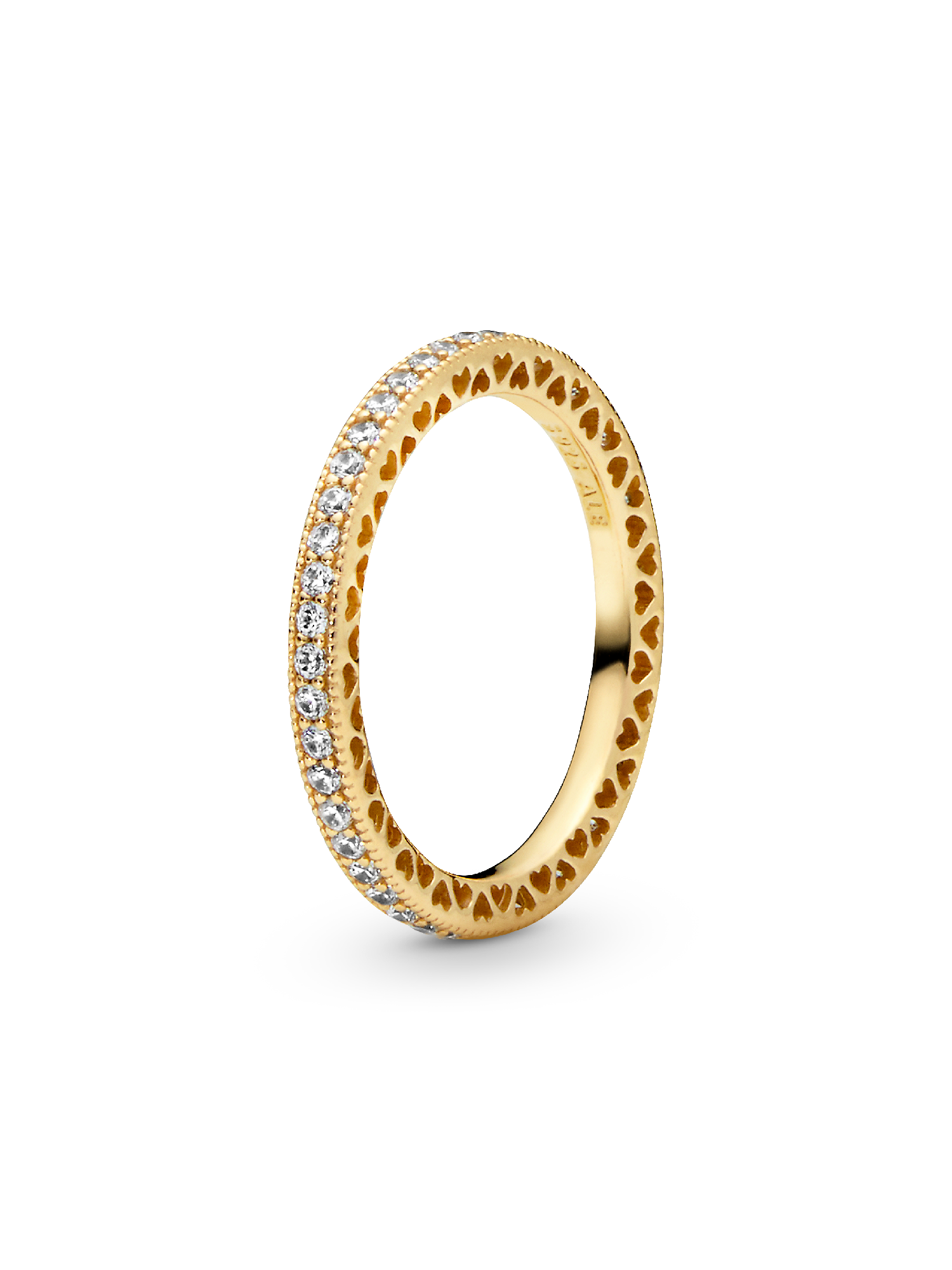 Anillo corazones con brillo
