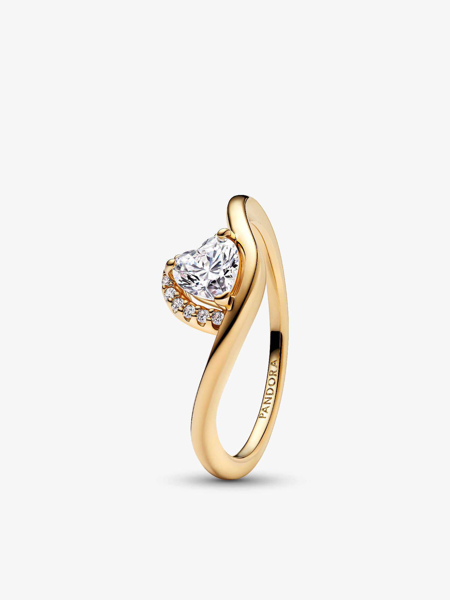 Anillo Corazón Ondulado