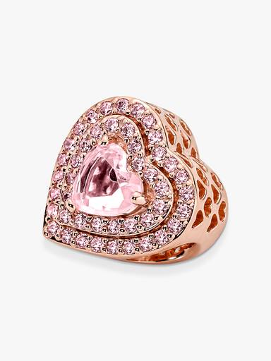 Charm Corazones relucientes en niveles
