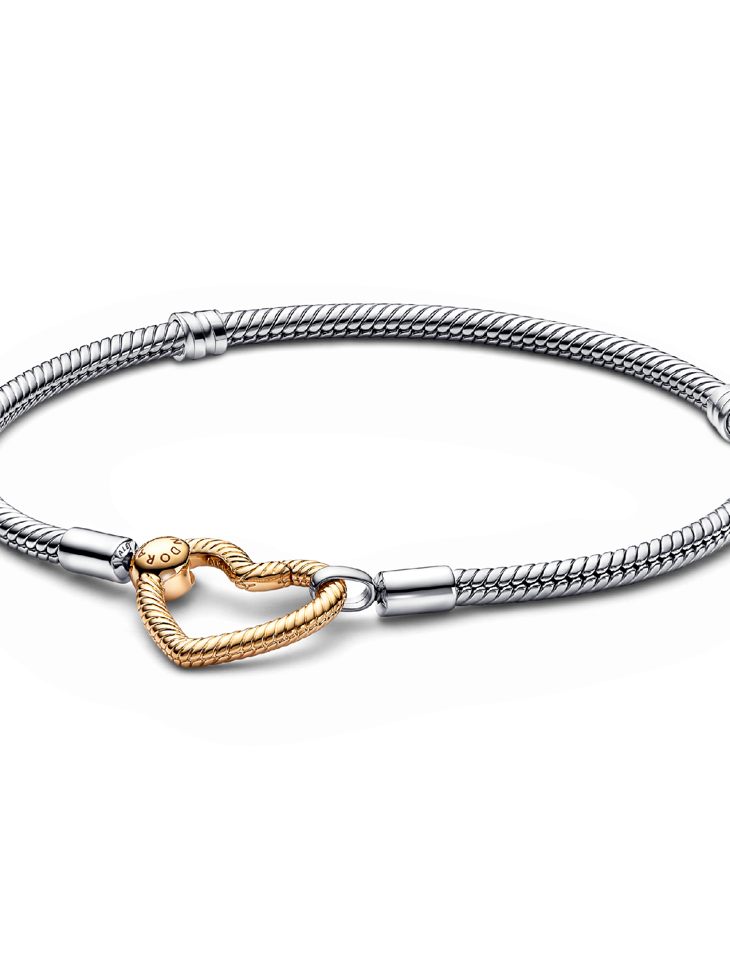 Brazalete cadena de serpiente cierre de corazón