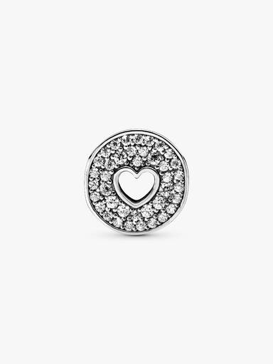 Charm de Aniversario corazón y pavé