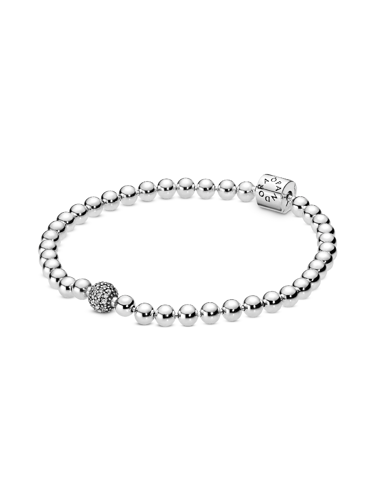 Brazalete de cuentas y pavé