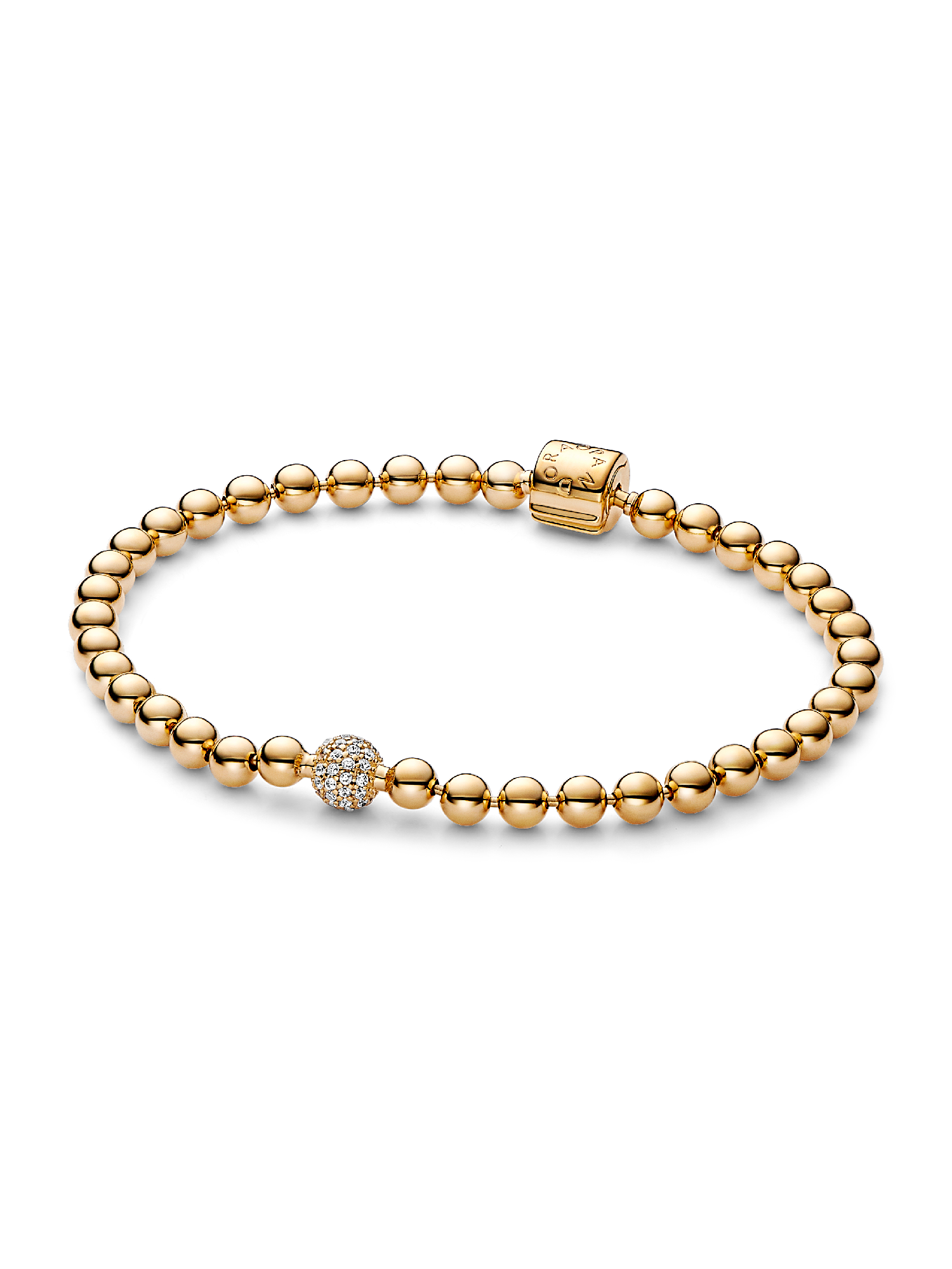Brazalete de cuentas y pavé